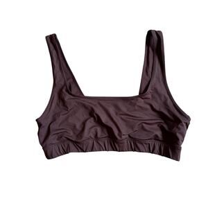 Skims Womens 2X Chocolate Brown Minimalist Sports Bra